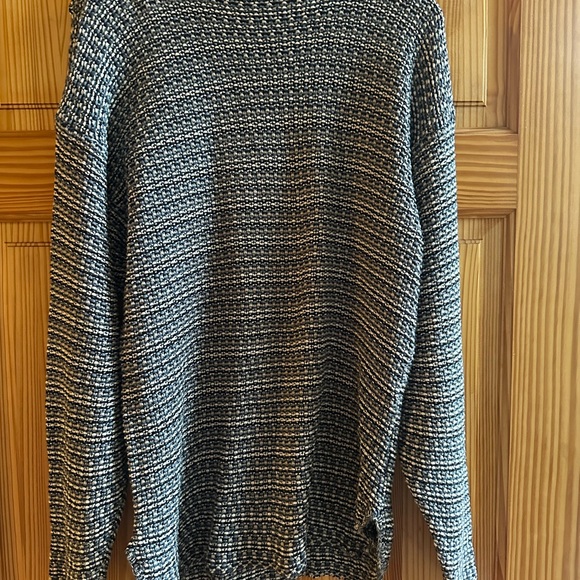 Vintage Men's Blue and White Crewneck Sweater - Picture 1 of 6